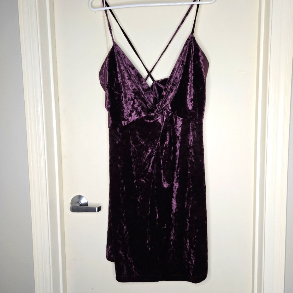 NWT Dex Velvet plum mini dress size XL